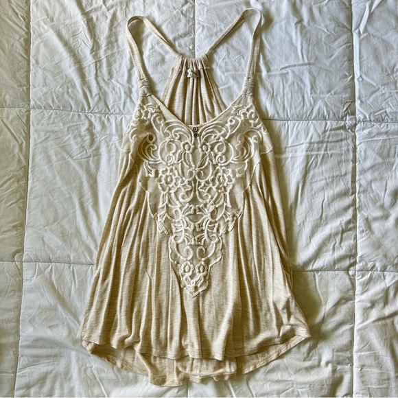 Cream Racerback Tank - Picture 9 of 11